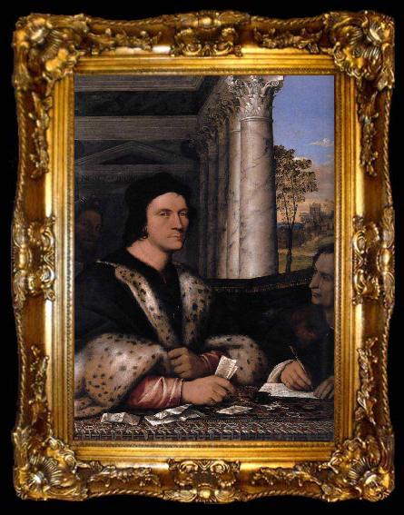 framed  Sebastiano del Piombo Retrato de Ferry Carondelet con sus secretarios, ta009-2